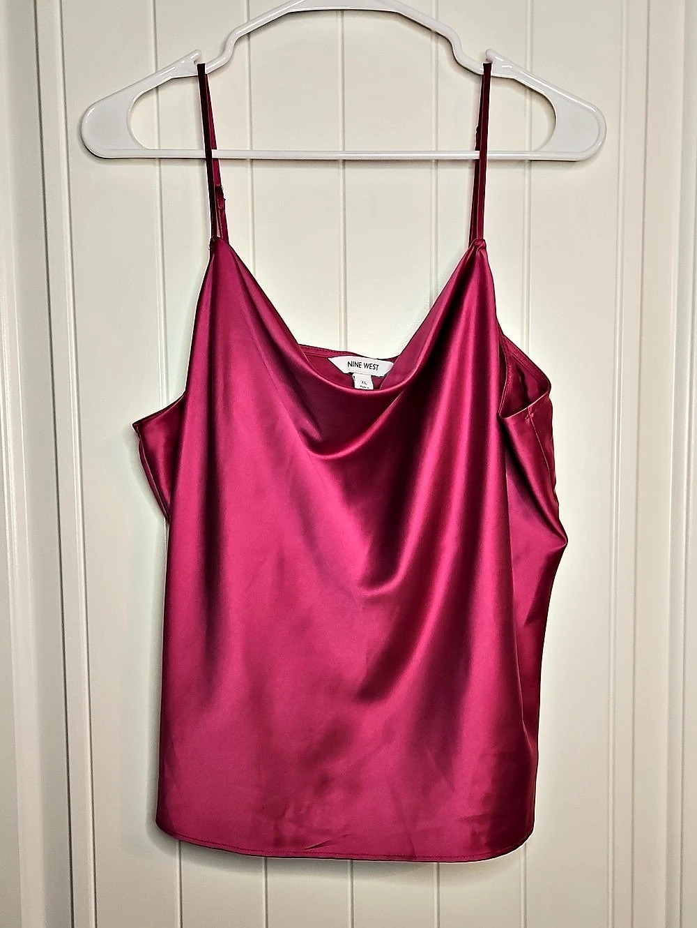 Nine West Cowlneck Cami in Pink XL